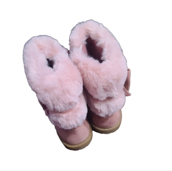 Rachel Shoes Toddler Girls Size 11 Harmoni Fur Faux Suede Boots - Picture 9 of 13